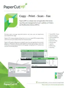 Papercut, Mf, Ecoprintq, Loudy Office Machines