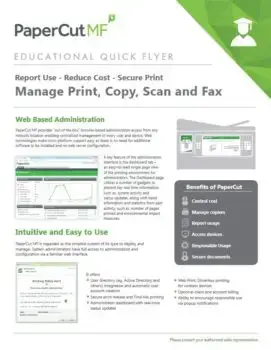 Papercut, Mf, Education Flyer, Loudy Office Machines