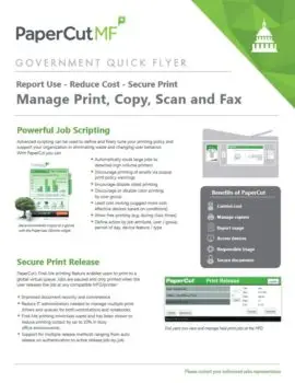 Papercut, Mf, Government Flyer, Loudy Office Machines