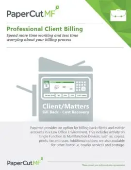 Papercut, Mf, Professional Client Billing, Loudy Office Machines