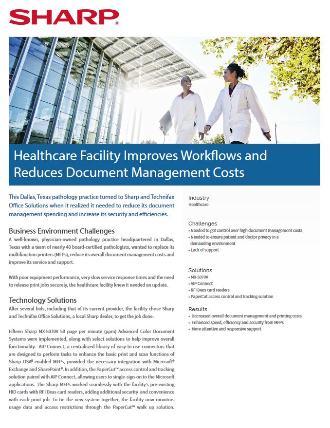 sharp, healthcare, Loudy Office Machines
