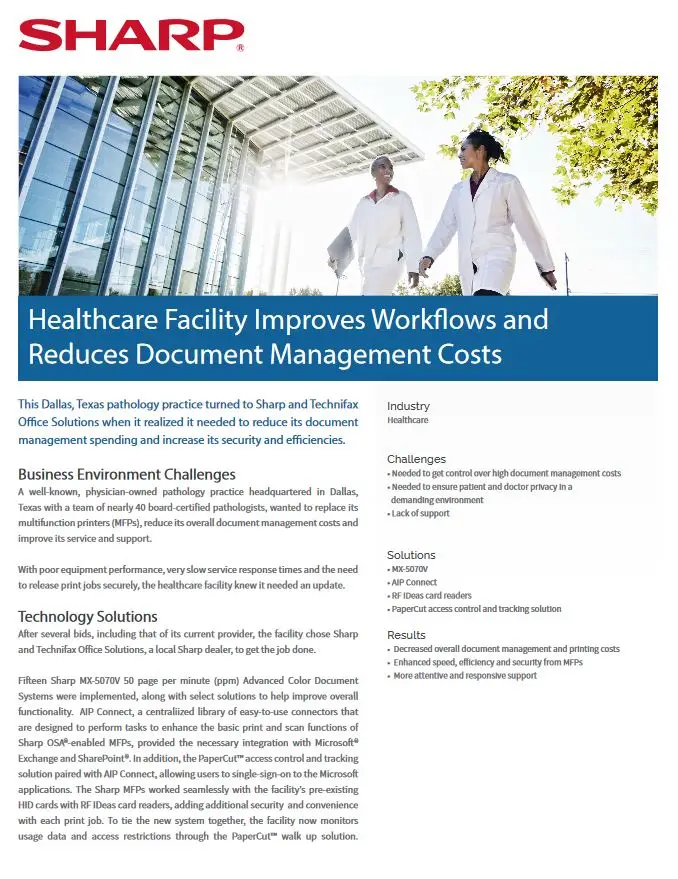 sharp, healthcare, Loudy Office Machines