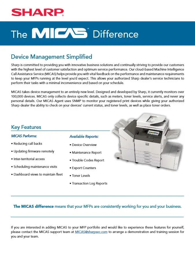 Sharp, Micas, Loudy Office Machines