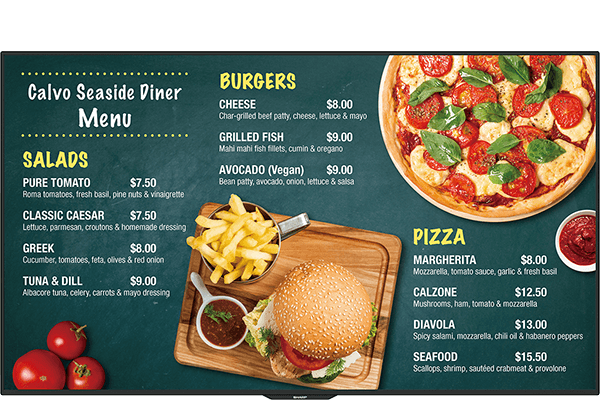 Sharp, Professional Display, menu, Loudy Office Machines