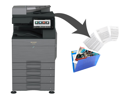 Sharp, Scan 2, Document Filing, Loudy Office Machines