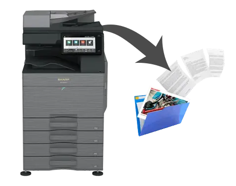 Sharp, Scan 2, Document Filing, Loudy Office Machines