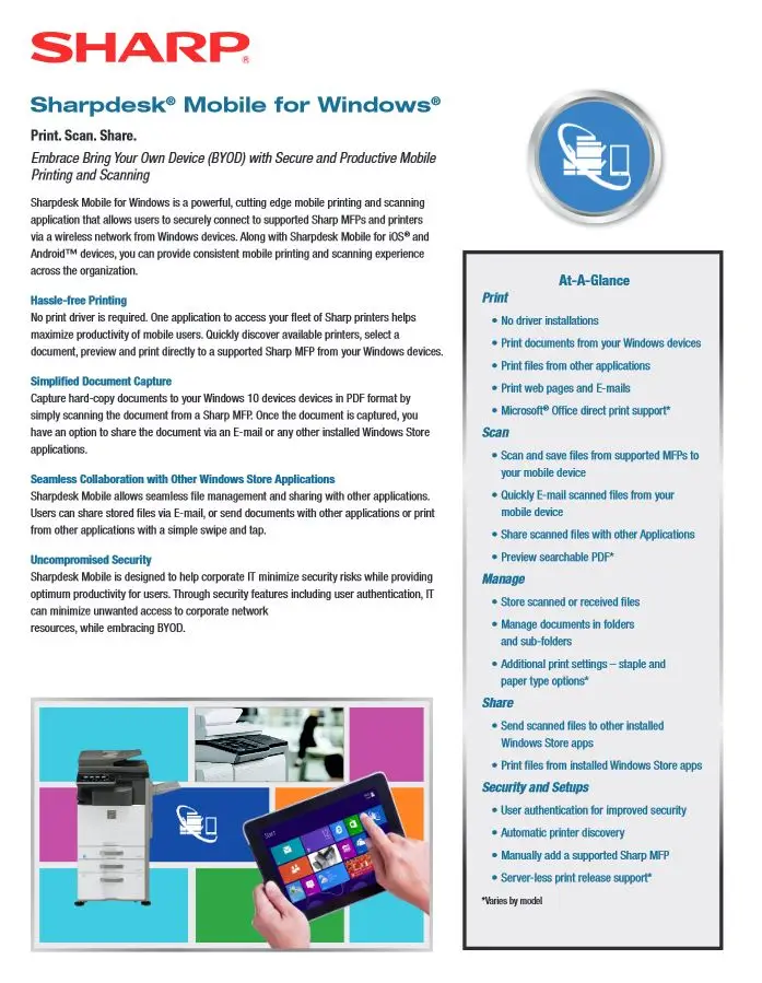 Sharpdesk, Mobile For Windows, sharp, Loudy Office Machines